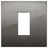 RAMA ORNAMENT 1 MODUL METAL BLACK CHROME VIMAR ARKE - RAMA ORNAMENT 1 MODUL METAL BLACK CHROME VIMAR ARKE