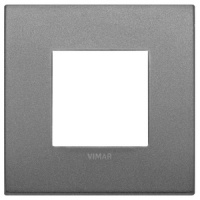 RAMA ORNAMENT 2 MODULE METAL MATT SLATE VIMAR ARKE - RAMA ORNAMENT 2 MODULE METAL MATT SLATE VIMAR ARKE