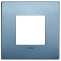 RAMA ORNAMENT 2 MODULE TECHNOPOLYMER MATT BLUE VIMAR ARKE - RAMA ORNAMENT 2 MODULE TECHNOPOLYMER MATT BLUE VIMAR ARKE