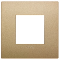 RAMA ORNAMENT 2 MODULE TECHNOPOLYMER MATT GOLD VIMAR ARKE - RAMA ORNAMENT 2 MODULE TECHNOPOLYMER MATT GOLD VIMAR ARKE