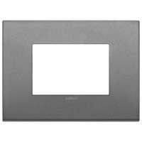 RAMA ORNAMENT 3 MODULE METAL MATT SLATE VIMAR ARKE - RAMA ORNAMENT 3 MODULE METAL MATT SLATE VIMAR ARKE