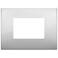 RAMA ORNAMENT 3 MODULE METAL SILVER VIMAR ARKE - RAMA ORNAMENT 3 MODULE METAL SILVER VIMAR ARKE