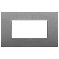 RAMA ORNAMENT 4 MODULE METAL MATT SLATE VIMAR ARKE - RAMA ORNAMENT 4 MODULE METAL MATT SLATE VIMAR ARKE