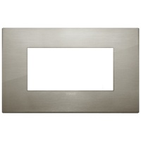RAMA ORNAMENT 4 MODULE METAL BRUSHED INOX VIMAR ARKE - RAMA ORNAMENT 4 MODULE METAL BRUSHED INOX VIMAR ARKE