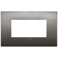 RAMA ORNAMENT 4 MODULE METAL BLACK CHROME VIMAR ARKE - RAMA ORNAMENT 4 MODULE METAL BLACK CHROME VIMAR ARKE