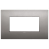 RAMA ORNAMENT 4 MODULE METAL BLACK NICKEL VIMAR ARKE - RAMA ORNAMENT 4 MODULE METAL BLACK NICKEL VIMAR ARKE