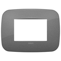 RAMA ORNAMENT 3 MODULE METAL SLATE VIMAR ARKE - RAMA ORNAMENT 3 MODULE METAL SLATE VIMAR ARKE