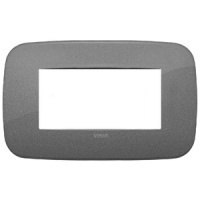 RAMA ORNAMENT 4 MODULE METAL SLATE VIMAR ARKE - RAMA ORNAMENT 4 MODULE METAL SLATE VIMAR ARKE