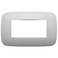RAMA ORNAMENT 4 MODULE METAL MATT SILVER VIMAR ARKE - RAMA ORNAMENT 4 MODULE METAL MATT SILVER VIMAR ARKE
