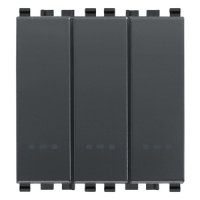 INTRERUPATOR MODULAR CAP-SCARA TRIPLU GRI ANTRACIT 2 MODULE VIMAR EIKON - INTRERUPATOR MODULAR CAP-SCARA TRIPLU GRI ANTRACIT 2 MODULE VIMAR EIKON