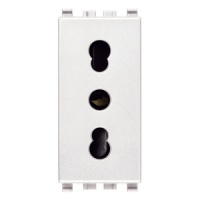 PRIZA MODULARA 1 MODUL 2P+T 16A P17/11 VIMAR EIKON ALB - PRIZA MODULARA 1 MODUL 2P+T 16A P17/11 VIMAR EIKON ALB