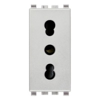 PRIZA MODULARA 1 MODUL 2P+T 16A P17/11 VIMAR EIKON GRI - PRIZA MODULARA 1 MODUL 2P+T 16A P17/11 VIMAR EIKON GRI