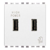 ALIMENTATOR USB DUBLU 5V 2,1A 2 MODULE ALB VIMAR EIKON - ALIMENTATOR USB DUBLU 5V 2,1A 2 MODULE ALB VIMAR EIKON