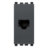 PRIZA MODULARA TELEFON RJ11 6/4 GRI ANTRACIT VIMAR EIKON - PRIZA MODULARA TELEFON RJ11 6/4 GRI ANTRACIT VIMAR EIKON