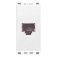 PRIZA MODULARA TELEFON RJ11 6/4 ALB VIMAR EIKON - PRIZA MODULARA TELEFON RJ11 6/4 ALB VIMAR EIKON