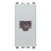 PRIZA MODULARA TELEFON RJ11 6/4 GRI VIMAR EIKON - PRIZA MODULARA TELEFON RJ11 6/4 GRI VIMAR EIKON