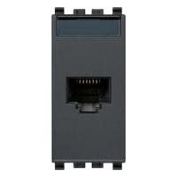 PRIZA MODULARA RJ45 NETSAFE CAT.5E UTP GRI ANTRACIT VIMAR EIKON - PRIZA MODULARA RJ45 NETSAFE CAT.5E UTP GRI ANTRACIT VIMAR EIKON