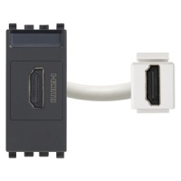 PRIZA MODULARA HDMI KEYSTONE GRI ANTRACIT VIMAR EIKON - PRIZA MODULARA HDMI KEYSTONE GRI ANTRACIT VIMAR EIKON