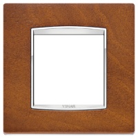 RAMA ORNAMENT 2 MODULE WOOD ITALIAN WALNUT EIKON CHROME - RAMA ORNAMENT 2 MODULE WOOD ITALIAN WALNUT EIKON CHROME