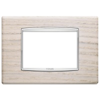 RAMA ORNAMENT 3 MODULE WOOD WHITE OAK EIKON CHROME - RAMA ORNAMENT 3 MODULE WOOD WHITE OAK EIKON CHROME