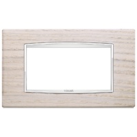 RAMA ORNAMENT 4 MODULE WOOD WHITE OAK EIKON CHROME - RAMA ORNAMENT 4 MODULE WOOD WHITE OAK EIKON CHROME