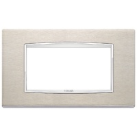 RAMA ORNAMENT 4 MODULE INOX BRUSHED STEEL EIKON CHROME - RAMA ORNAMENT 4 MODULE INOX BRUSHED STEEL EIKON CHROME