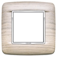 RAMA ORNAMENT 2 MODULE WOOD WHITE OAK EIKON CHROME - RAMA ORNAMENT 2 MODULE WOOD WHITE OAK EIKON CHROME