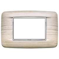 RAMA ORNAMENT 3 MODULE WOOD WHITE OAK EIKON CHROME - RAMA ORNAMENT 3 MODULE WOOD WHITE OAK EIKON CHROME