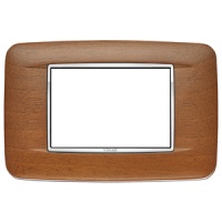 RAMA ORNAMENT 3 MODULE WOOD ITALIAN WALNUT EIKON CHROME - RAMA ORNAMENT 3 MODULE WOOD ITALIAN WALNUT EIKON CHROME
