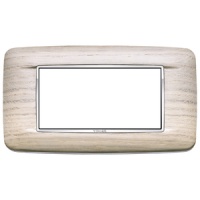 RAMA ORNAMENT 4 MODULE WOOD WHITE OAK EIKON CHROME - RAMA ORNAMENT 4 MODULE WOOD WHITE OAK EIKON CHROME