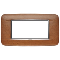 RAMA ORNAMENT 4 MODULE WOOD ITALIAN WALNUT EIKON CHROME - RAMA ORNAMENT 4 MODULE WOOD ITALIAN WALNUT EIKON CHROME