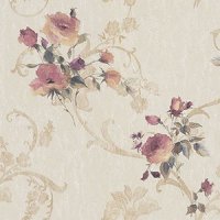 TAPET FLORAL ROMANTIC PERLA ALB - TAPET FLORAL ROMANTIC PERLA ALB