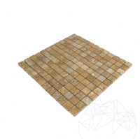 MOZAIC TRAVERTIN YELLOW POLISAT 2.3 X 2.3 CM - MOZAIC TRAVERTIN YELLOW POLISAT 2.3 X 2.3 CM