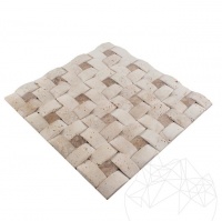 MOZAIC TRAVERTIN CLASSIC SI LATTE 3D KONKAV ANTICHIZAT - MOZAIC TRAVERTIN CLASSIC SI LATTE 3D KONKAV ANTICHIZAT