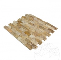 MOZAIC TRAVERTIN YELLOW SCAPITAT 2.5 X 5 CM - MOZAIC TRAVERTIN YELLOW SCAPITAT 2.5 X 5 CM