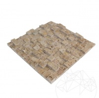 MOZAIC TRAVERTIN NOCE 3D SCAPITAT 2.5 X 2.5 CM - MOZAIC TRAVERTIN NOCE 3D SCAPITAT 2.5 X 2.5 CM