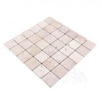 MOZAIC TRAVERTIN CLASSIC MULTICOLOR ANTICHIZAT 4.8 X 4.8 CM - MOZAIC TRAVERTIN CLASSIC MULTICOLOR ANTICHIZAT 4.8 X 4.8 CM