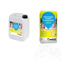 HIDROIZOLATIE WEBER.TEC HYDROPROTECT KIT (SAC: 20  KG + BIDON: 10 KG) - HIDROIZOLATIE WEBER.TEC HYDROPROTECT KIT (SAC: 20  KG + BIDON: 10 KG)