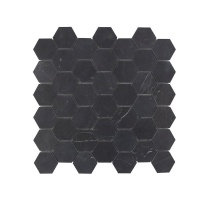 MOZAIC MARMURA NERO MARQUINA HEXAGON MATA 31.2 X 30 CM - MOZAIC MARMURA NERO MARQUINA HEXAGON MATA 31.2 X 30 CM