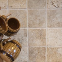 TRAVERTIN CLASSIC CROSS CUT TUMBLED 10X10X1CM - TRAVERTIN CLASSIC CROSS CUT TUMBLED 10X10X1CM