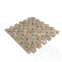 MOZAIC TRAVERTIN NOCE SIDING SCAPITAT 2.5 X 5 CM - MOZAIC TRAVERTIN NOCE SIDING SCAPITAT 2.5 X 5 CM
