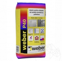 ADEZIV PENTRU SISTEME DE IZOLATIE TERMICA WEBER P40 - ADEZIV PENTRU SISTEME DE IZOLATIE TERMICA WEBER P40