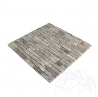 MOZAIC TRAVERTIN SILVER POLISAT 1.4 X 4.7 CM - MOZAIC TRAVERTIN SILVER POLISAT 1.4 X 4.7 CM