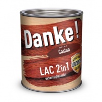 LAC COLORAT PENTRU LEMN DANKE 2 IN 1 CASTAN 0.75L - LAC COLORAT PENTRU LEMN DANKE 2 IN 1 CASTAN 0.75L