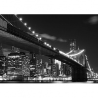 FOTOTAPET BROOKLYN BRIDGE ALB-NEGRU - FOTOTAPET BROOKLYN BRIDGE ALB-NEGRU