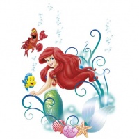STICKERE PERETE MICA SIRENA ARIEL - STICKERE PERETE MICA SIRENA ARIEL