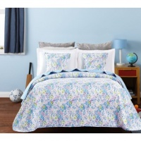 CUVERTURA PAT CANDY CU FLORI BLEU - CUVERTURA PAT CANDY CU FLORI BLEU
