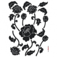 STICKERE PERETE FLORI ALB-NEGRU - STICKERE PERETE FLORI ALB-NEGRU