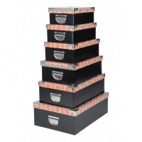 SET CUTII DECORATIVE BURUNDI NEGRE - SET CUTII DECORATIVE BURUNDI NEGRE