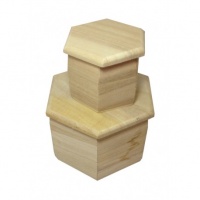 CUTII LEMN HEXAGONALE CU CAPAC SIMPLU - CUTII LEMN HEXAGONALE CU CAPAC SIMPLU
